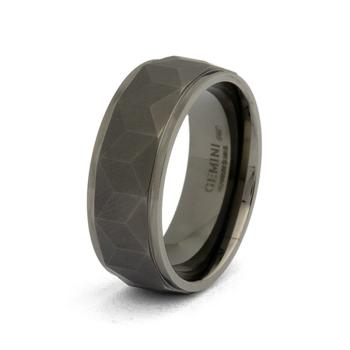 8 mm Titanring mit Schwarz-auf-Schwarz-Finish - Timor Black